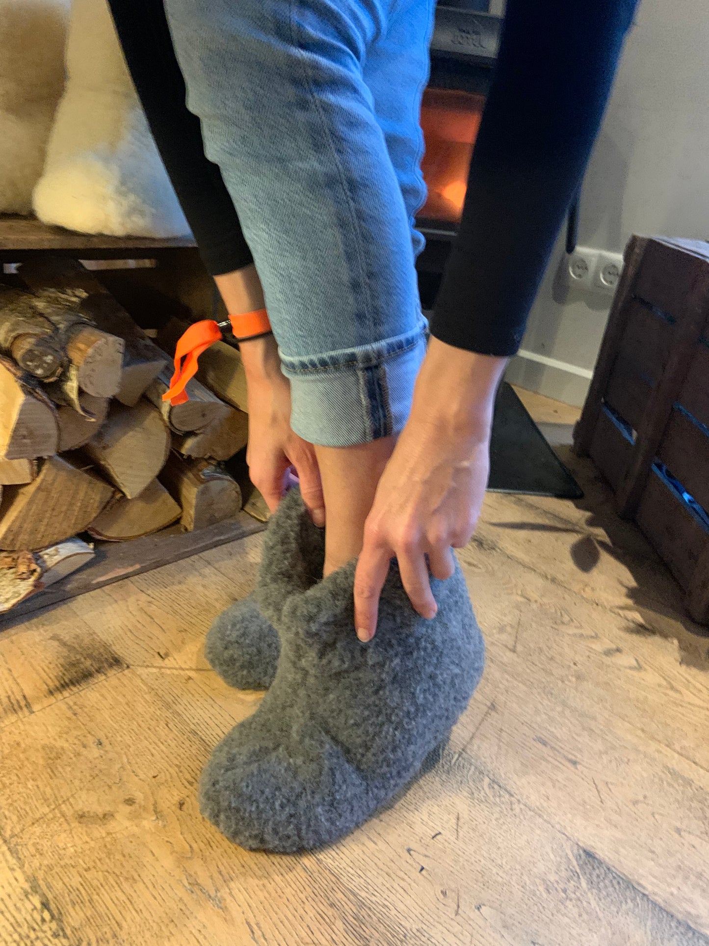 Alaska Paw Sloffen - Donker Grijs